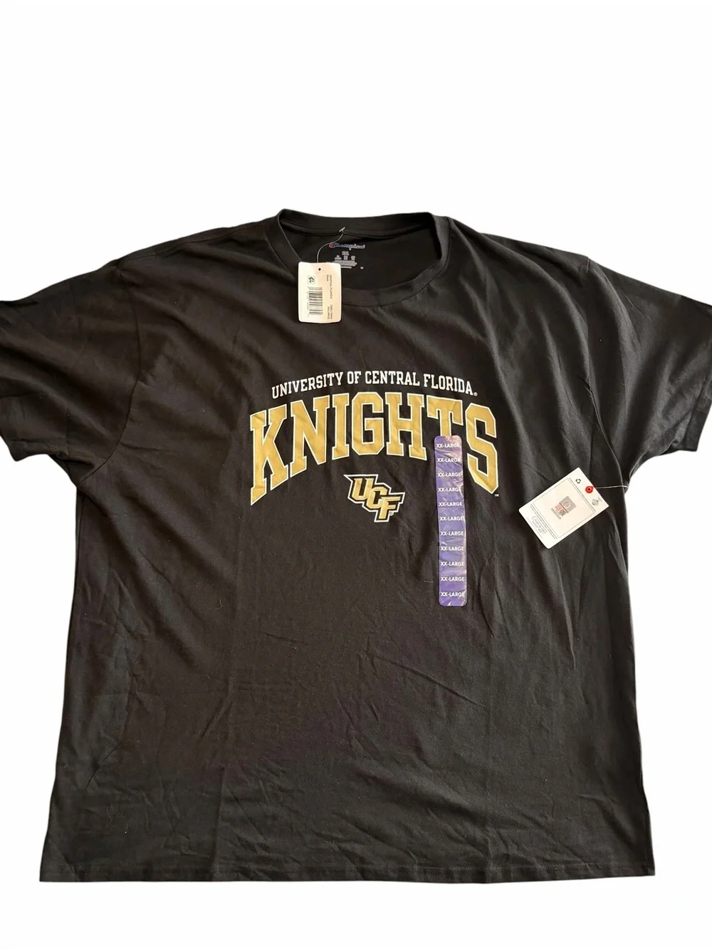 New with tag Champion NCAA college UCF Knights University Shirt Black Mens 2XL - Picture 1 of 7
